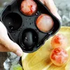 Baking Moulds Large Sphere Ice Mold Tray - Whiskey Maker Makes 4 5cm Balls Flexible Silicone Cube2886