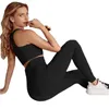 2 Pieces Womens Tracksuit Seamless Yoga Set Workout Sportswear Gym High Waist Leggings Fitness Sports Suits 240228