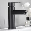 Grifos de lavabo de baño Grifo de acero inoxidable y frío Negro Gris Grifo de agua Lavabo Accesorios de lavabo Suministros