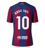 23 24 24 Pedri Soccer Jersey Barca Lewandowski FC Ferran Camiseta de Futbol Auba Barca Cancelo 2023 2024 ANSU FATI Football Shirt Joao Gavi Barcelonas Kits Men Kids Kids Kids