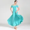 Palco desgaste mulheres salão de dança competição vestido valsa padrão moderno trajes de desempenho