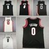 Basketbalshirts Damian Lillard zwart wit 2024 stadsjersey Heren dames jeugd S-XXL Sportjersey