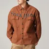 남성 재킷 가을과 겨울 패션 빈티지 산 긴 소매 셔츠 느슨한면 인쇄화물 코트