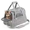 Gato portadores saco de carro transportadora viagem portátil dobrável malha respirável filhote cachorro bolsa multifuncional mochila