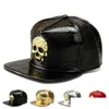 Ball Caps Pangkb Brand Big A Cap Gold Leather Metal Hat Headwear For Men Women Adt Outdoor Casual Sun Baseball 230626 Drop Delivery Dhga2