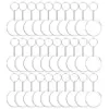 48 72 96 pièces Acrylique Transparent Cercle Disques Ensemble Porte-clés Clair Rond Acrylique Porte-clés Blancs Porte-clés pour BRICOLAGE Transparent12352