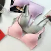 BRAS JAPANSKA Ultra Thin No Trace Underwire Bekväm samling Plaid Lätt tjejbh underkläderuppsättning