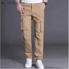 Men's Pants Designer Spring Cargo Pants Mens Baggy Regular Cotton Trousers Male Combat Tactical Pants Multi Pockets 240308