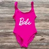 Women's Swimwear S-3XL Bride One Piece Swimsuit Women Swimwear Babe Beachwear Summer Bathing Sexy Swimsuits Wedding Party Swimming Suit Plus Size L240308