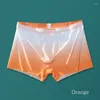 Underpants Ice Silk Traceless Underwear For Men's Full Flat Corner Pants 5d Convex Quick Drying Breathable Gradient