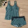 Women's Swimwear Womens Sexy Strapless Bikini Halter Tankini Flats Swimwear Two Piece Beach Resort Unique Print Swimwear S-6XL L240308