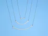 2024Tiff925 Sterling Silver T Family Smiley Face Pendant T Halsband Kvinnors hjärtformade benben Justerbart temperament mångsidiga stilsmycken