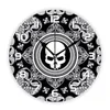 Horloges murales Élégant Paisley Bandana Imprimer Horloge décorative pour salon Cuisine Noir Blanc Bordure Ornée Art Montre Décor À La Maison