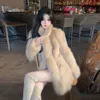 Wealthy Thousand Gold Mink Fleece Imitation Fox For Women's Spring Fragrant Wind Haining Fur Coat 599030