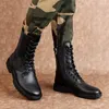 Plus Boots Veet Military US 138 Combat Winter Men Genuine Leather Snow Side Zipper Motorcycle High 87 48