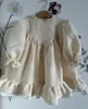 Robe de printemps pour petites filles, en coton et lin, vêtements de princesse, loisirs, vent, 8383, 2024, 240223