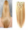 Piano Color 27 613 100g Virgin Brasilian Hair Clip in Extensions 7st Clip in Human Hair Extensions Straight6204107