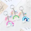 Keychains & Lanyards Quicksand Wishing Bottle Key Pendant Lollipop Students Bag Rainbow Drop Delivery Fashion Accessories Dhbd9