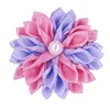 Broszki moda grecka organizacja społeczna Jill Symbol Baby Róż Niebieska jedwabna wstążka płatka biżuteria z broszka kwiatowa