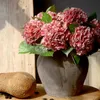 Simulation d'une branche unique, multicouche, hortensia, géranium, arrangement de boules de fleurs, Design de maison, salon, décoration de mariage, 240301