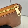 Portefeuille de styliste en cuir véritable pour femmes et hommes, portefeuilles courts de luxe avec fermeture éclair, porte-cartes en cuir lisse, petit sac à main