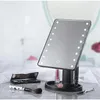 Miroir De maquillage 16/22 LED avec LED tactile lumière réglable miroir cosmétique miroir de courtoisie éclairé Espejo De Maquillaje De Mesa 240219