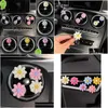 Interior Decorations New 6Pcs Flower Car Vent Clip Small Daisy Air Conditioning Outlet Per Decoration Freshener Accessories For Drop D Dhzur