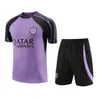 24/25 PSGES Tracksuit 2024 2025 Paris Sportswear Trainingspak Short Sheeved Suit voetbaltruien Kit Uniform Chandal volwassen Sweatshirt Sweater Sets Mannen Kinderen