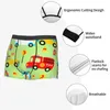 Caleçons Boxershorts hommes culottes confortables ensemble dessin animé voitures de sauvetage véhicules sous-vêtements homme Boxer