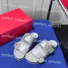 Slippers 2023 new Slidy Viv Flash diamond Slippers sandal luxury Designer buckle womans summer beach Casual Slide platform Shoe Black white Flat heel rubber