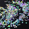 Holografiska stjärnor nagel paljetter laser glitter flingor färgglada mixstorlek delar för desgin sommar polska charms konstdekorationer 240229