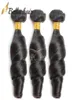 9A Funmi Vierge Péruvienne Cheveux Ondulés Lâche Vague Naturel Noir Extension de Cheveux Humains Non Transformés Trame 3 PCS Pleine Tête Mode Style6945592