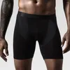 Cuecas masculinas de perna longa boxershorts algodão modal macio boxers homem roupa interior masculino sexy respirável u bolsa grandes penies s u-convexo