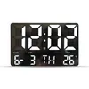 Wall Clocks Remote Control Large Electronic -Mounted Digital Led Light Sensing Temp Date Power Off Memory Table 220930 Drop Delivery Dhzay