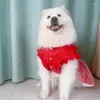 Vestuário para cães Grande Vestido Verão Grande Roupas para Animais de Estimação Vestidos Border Collie Samoyed Husky Labrador Golden Retriever Roupas Princesa Saia