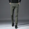 Pants 2022 NYA 67% BOMULL 31% POLYESTER 2% SPANDEX MÄNS SLIM CASUAL PANTS Fashion Business Cotton varumärke Klassisk stil