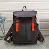 Grace Mens Travel Designer Backpacks Trend Coa 트랙 캐주얼 소프트 가죽 고품질 더블 어깨 팩 배낭 컴퓨터 가방 남성용 복합 가방