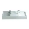 Lavabo rectangulaire à Surface solide en pierre, lavabo à comptoir, vestiaire à la mode, vanité, RS3830