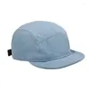 Cappellini sportivi Cappellini sportivi a cinque pannelli Cappelli piatti da baseball a tesa corta in tinta unita per donna Uomo Visiera da equitazione all'aperto Snapback casual