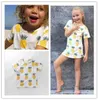 2019 sommarbarn ananas kort ärm tshirt mode pojkar flickor bomull casual tshirts barn kläder söta baby topps 80120c4192069