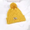 2024 Yeni Tasarımcı Kış Örme Beanie Yün Şapka Kadınlar Tıknaz Örgü Kalın Sıcak Sahte Kürk Beanies Şapkalar Kadın Bonnet Beanie Caps