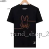 Physcho Bunny Rabbit Polo T Shirt Designer Mens T-shirt Trendy Fashion USA High Street Short Sleeve Tshirts Clothing Streetwear Psychological Bunny Psyco Bunny 314