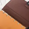 ID card holder Meeting record book gift with box branded brown flower genuine leather passport case short notebooks 2980