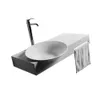 직사각형 단단한 표면 돌담 중지 싱크실 석재 Matt Washbasin RS3889