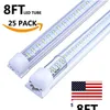 Led Tubes T8 Integrated Double Line Led Tube 4Ft 28W 8Ft 72W Smd2835 Light Lamp Bb 96 Dual Row Leds Lighting Fluorescent Replacement D Dhgaa