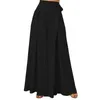 Women's Pants Women Skirt Wide Leg Lace-up Bow High Waist Loose A-Big Hem Deep Crotch Full Length Casual Dance Performance Long Trousers