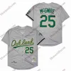 Erkek Boyut S-4XL Dikişli Gerileme Oakland Mark 25 McGwire 34 Beyzbol Forması