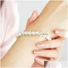 Perlé Mode Femmes Bijoux Perles Artificielles Bracelet Brins Pur Blanc Fausse Perle En Gros Navire Drop Livraison Bracelets Dhvp3
