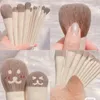 10 PCS Maquillage Brush Set Maquillage Correcteur Brosse Blush Poudre Libre Brosse Ombre À Paupières Surligneur Fondation Brosse Beauté Outils 240229