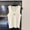 Broderi mönster beskuren tank knis t skjortor kvinnor tees designer tankar toppar mode sommarsportväst